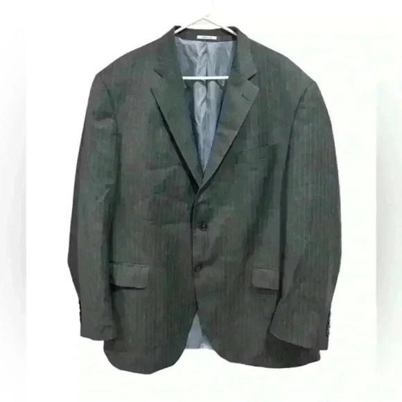 Peter Millar Other - Peter Millar Sport Coat Mens Grey and Blue Pinstripe Union Made In Canada Jacket